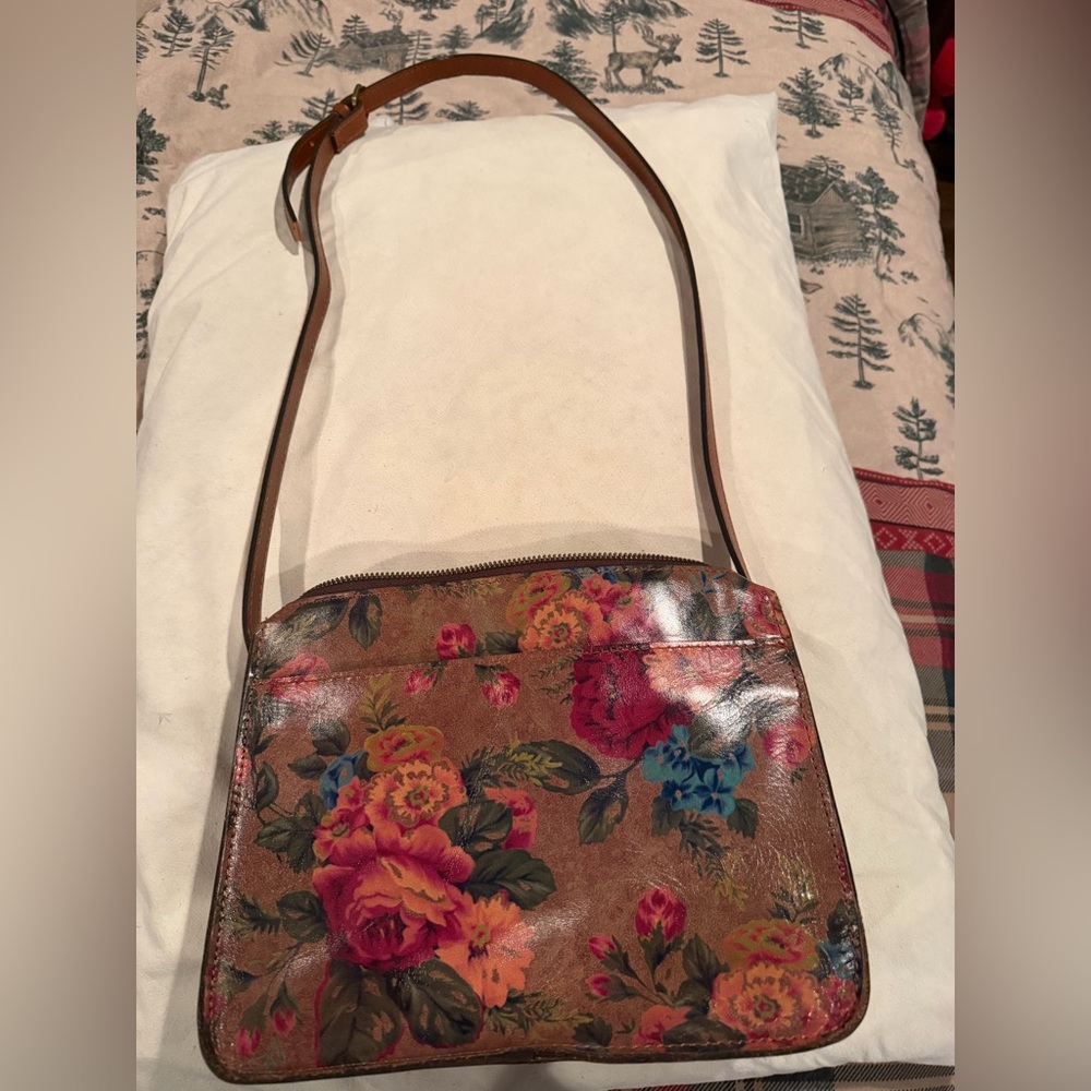 Patricia Nash Floral Leather Crossbody Bag